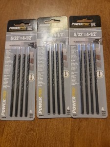 Carbide Tipped Drill Bit 5/32 X4-1/2 3 Pack New In Package