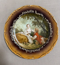 Vintage Royal Crown collectors plate rococo style gilt scalloped edge