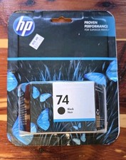 Genuine HP 74 Black Ink Cartridge CB335WN New Sealed Expired AUG 2018 OEM NOS