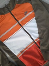 Vintage Y2K Nike Track Jacket Kids Size XL 18-20 Brown/Orange/White Full Zip