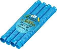Professional Swimming Pool Vacuum Cleaner Hoses, Shorter 20" Sections, 4 Pieces 