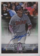 2018 Clearly Authentic Salute Mother's Day Green /99 Hunter Renfroe Auto d4f