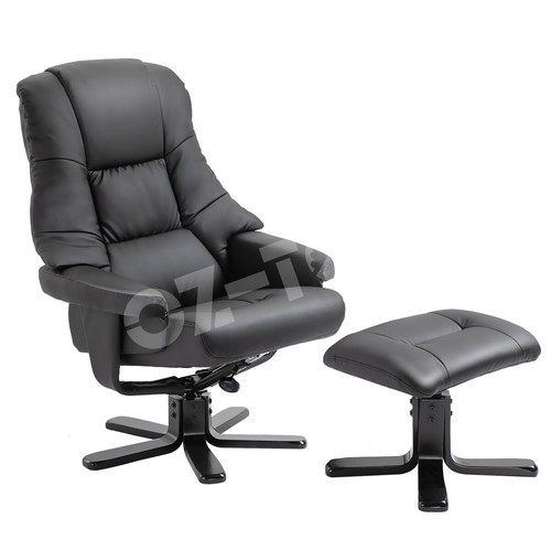 Home Office Leather Recliner Chair Sofa Armchair Couch Lounge Chair w/Footrest - Picture 12 of 12