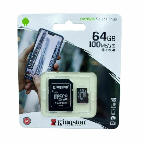 Kingston Micro SD 64G 100MB/s Canvas Select Plus Free Shipping - Picture 1 of 2
