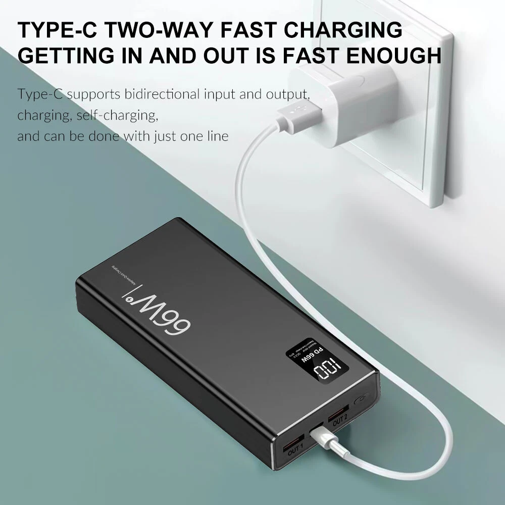 Power Bank 30000mAh 66W fast Charging Portable Battery Backup For Cell Phone US Power Bank 30000mAh 66W fast Charging Portable Battery Backup For Cell Phone US