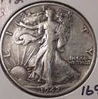 1942-S 50C Walking Liberty Half Dollar San Francisco Mint 90% Silver (#169-72)