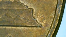 1980 Lincoln Penny Reverse Die Crack Below FG. 80A.