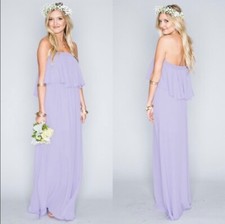 Show Me Your Mumu Hacienda Dress Womens Off The Shoulder Maxi Lilac Crisp Large