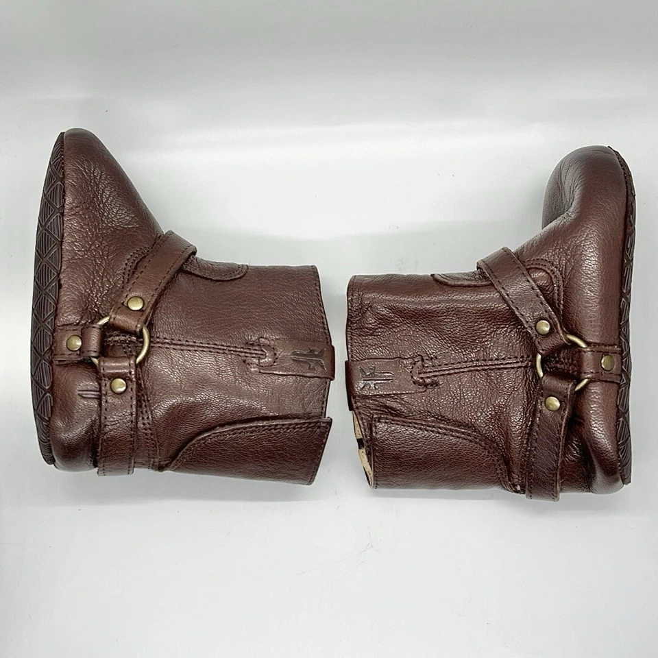 Коричневые кожаные детские ботильоны Frye - Изображение 2 из 4