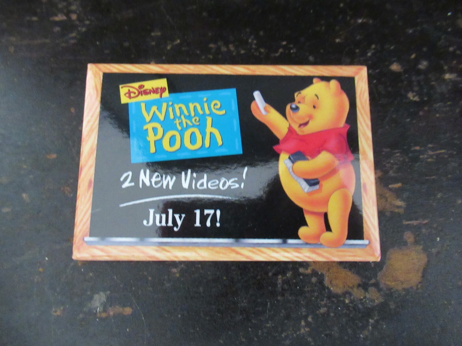vintage "Winnie the Pooh"  Disney VHS pin pinback