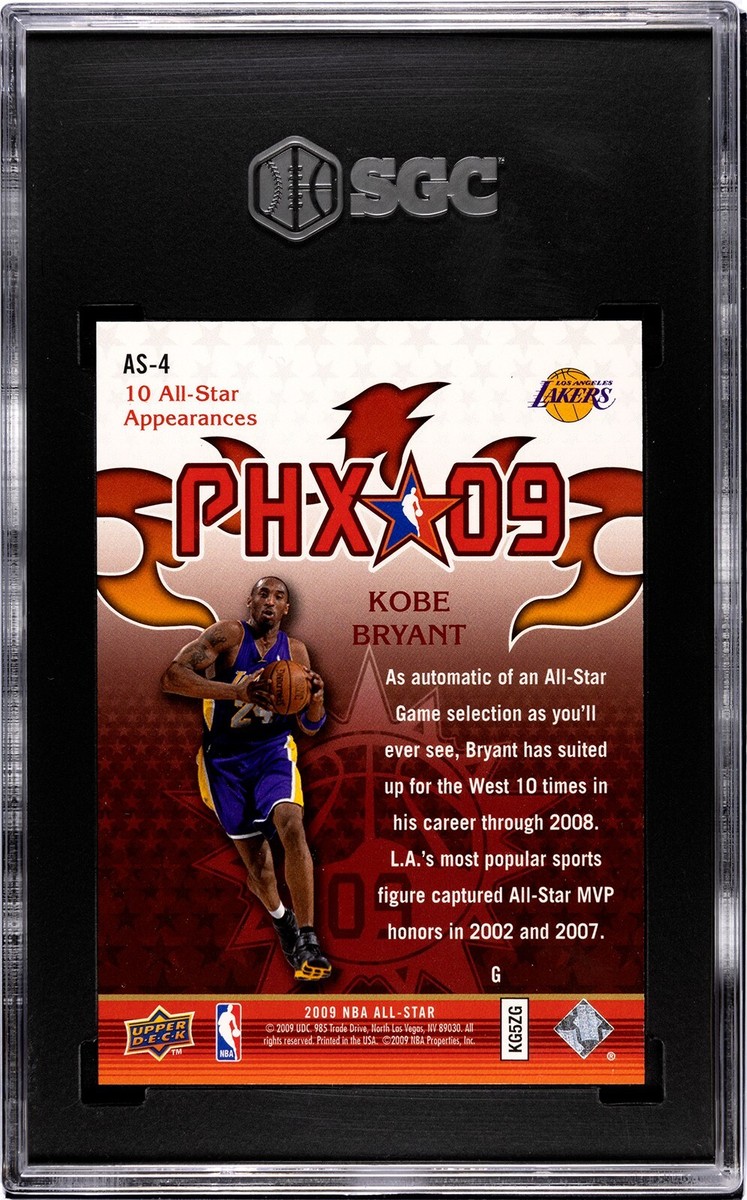 2008-09 Upper Deck NBA All-Star Game Phoenix Kobe Bryant sgc 10