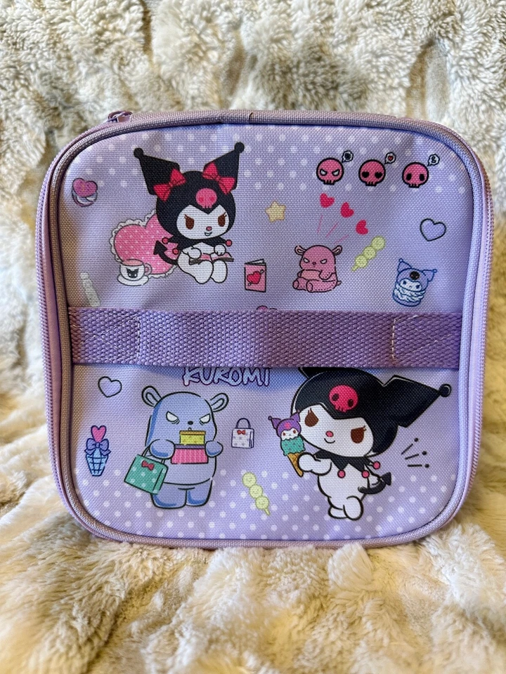Sanrio Lunch Bag Hello Kitty Kuromi Cinnmoroll My Melody Pompompurin Size 7x7x2