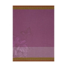 Le Jacquard Francais Jardin Des Papillons Iris Purple Kitchen Hand Towel