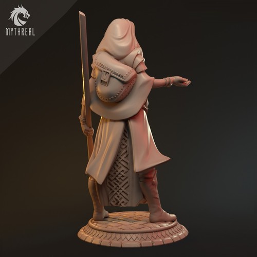 Einfache Abenteurerin Miniatur Erstes Level Figur Tabletop für TTRPG's wie D&D5e - Bild 3 von 6