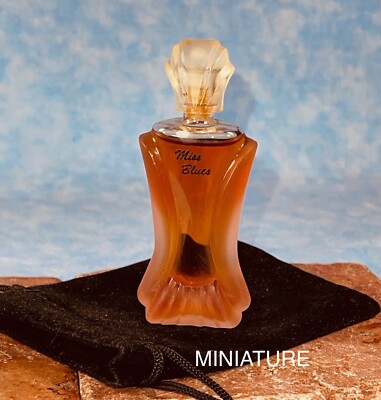 Vintage MISS BLUES Perfume by Parfums Riachi Mini .25oz/7.5ml EDP Rare NWOB