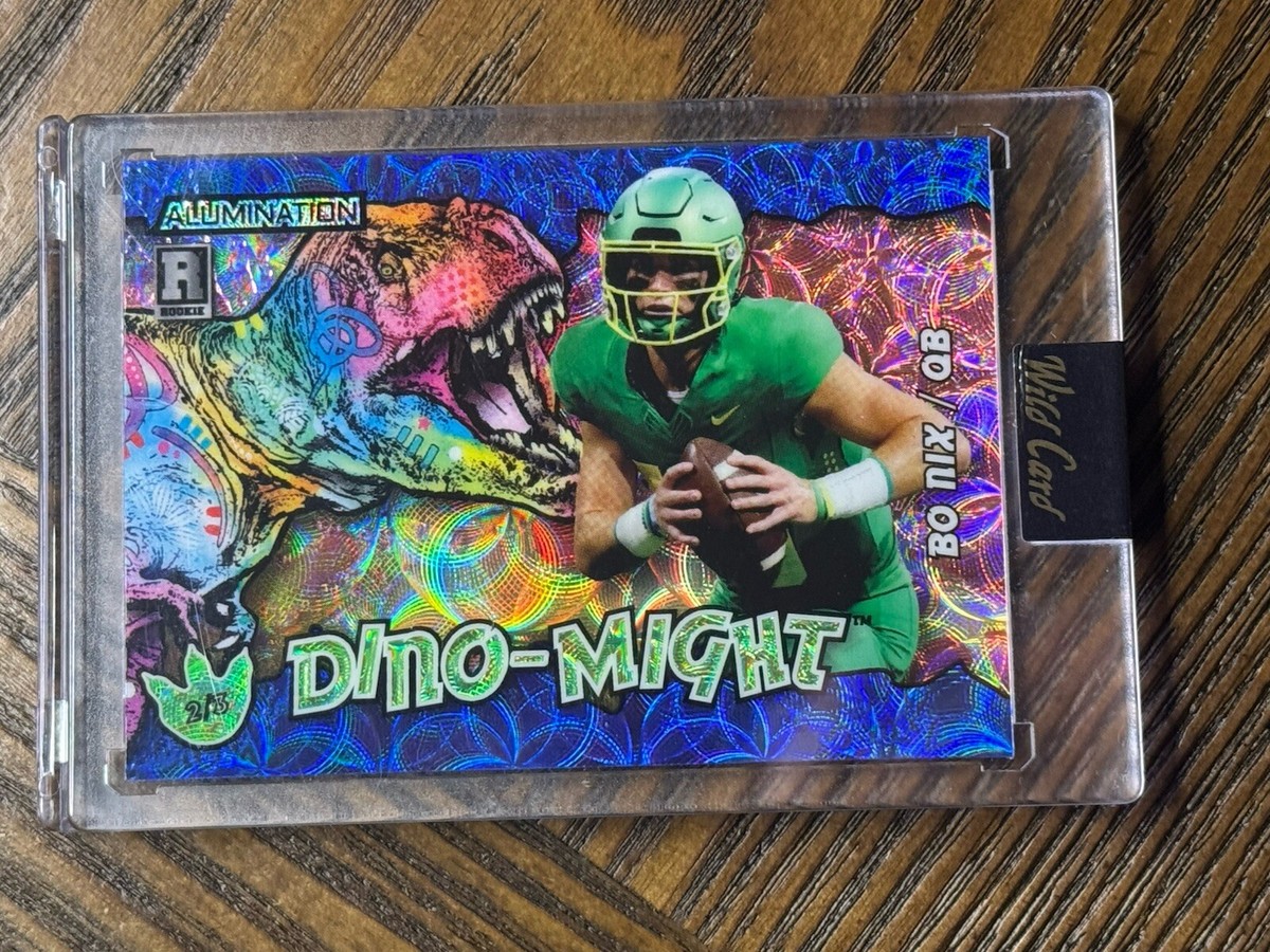 あ ポケカ【懸賞当選品用・クリアブルー】スタンド2 Bo Nix Blue Sparkle Prizm 2023 Wild Card Alumination Dino