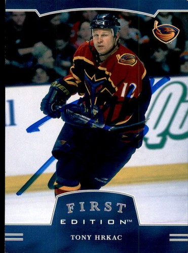 Tony Hrkac Signed Autographed 02/03 Itg First Edition card Atlanta Thrashers