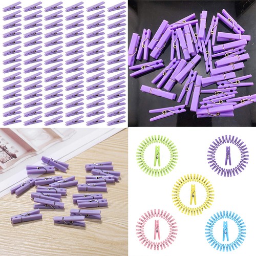 US 50 Pcs Colorful Clothespin Party Game Scatter Decorations Baby Shower Favors - 第 1/20 張圖片