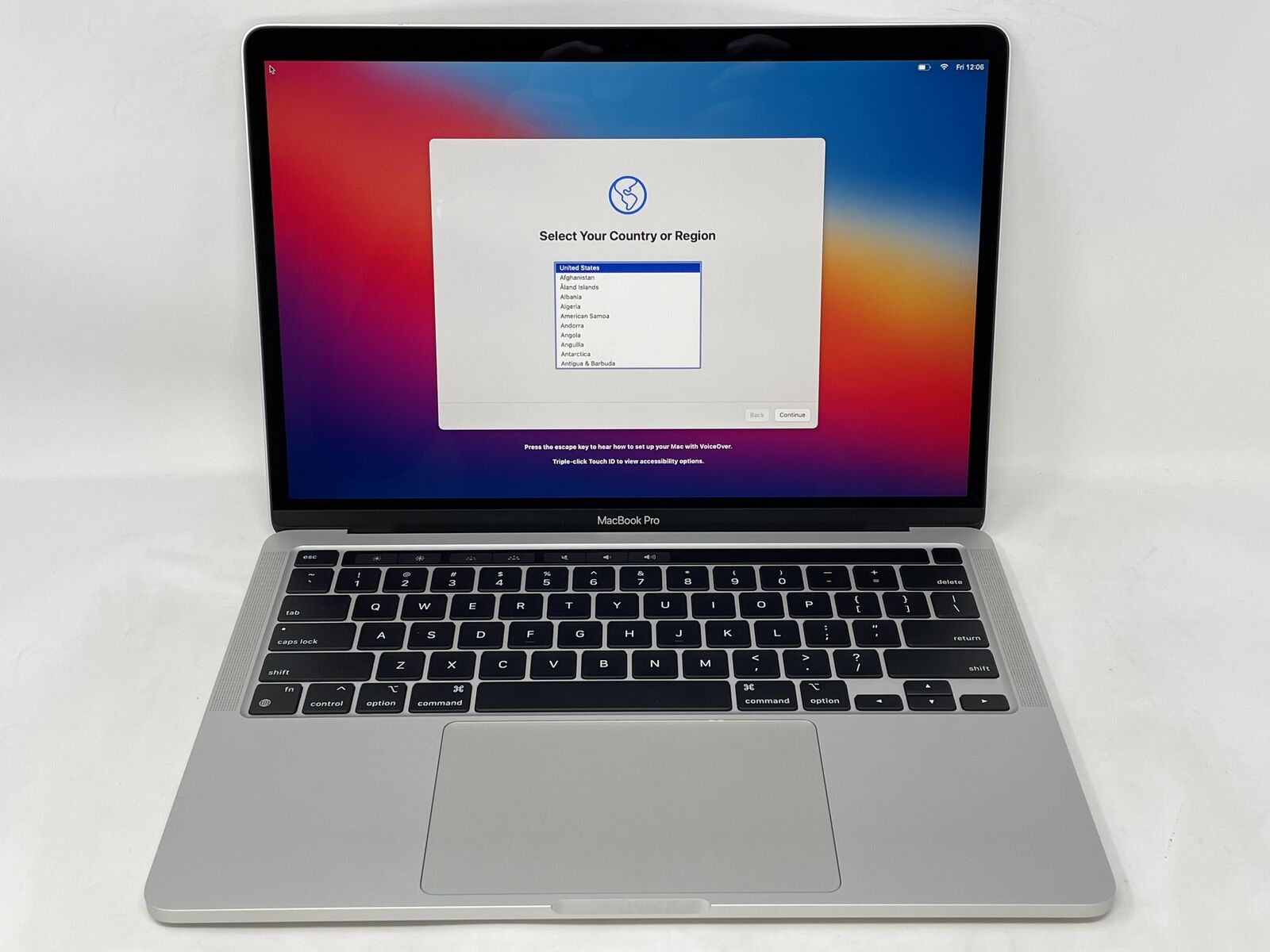 MacBook Pro 13 Touch Bar Silver 2020 3.2 GHz M1 8-Core GPU 16GB 1TB  Excellent