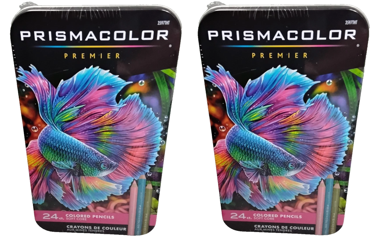2 PACKS Prismacolor Premier Colored Pencils Set 24 Soft Core Betta