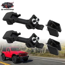 55395653AG For 07-17 Jeep Wrangler Set Of 2 Front Hood Latch Lock Catch Bracket