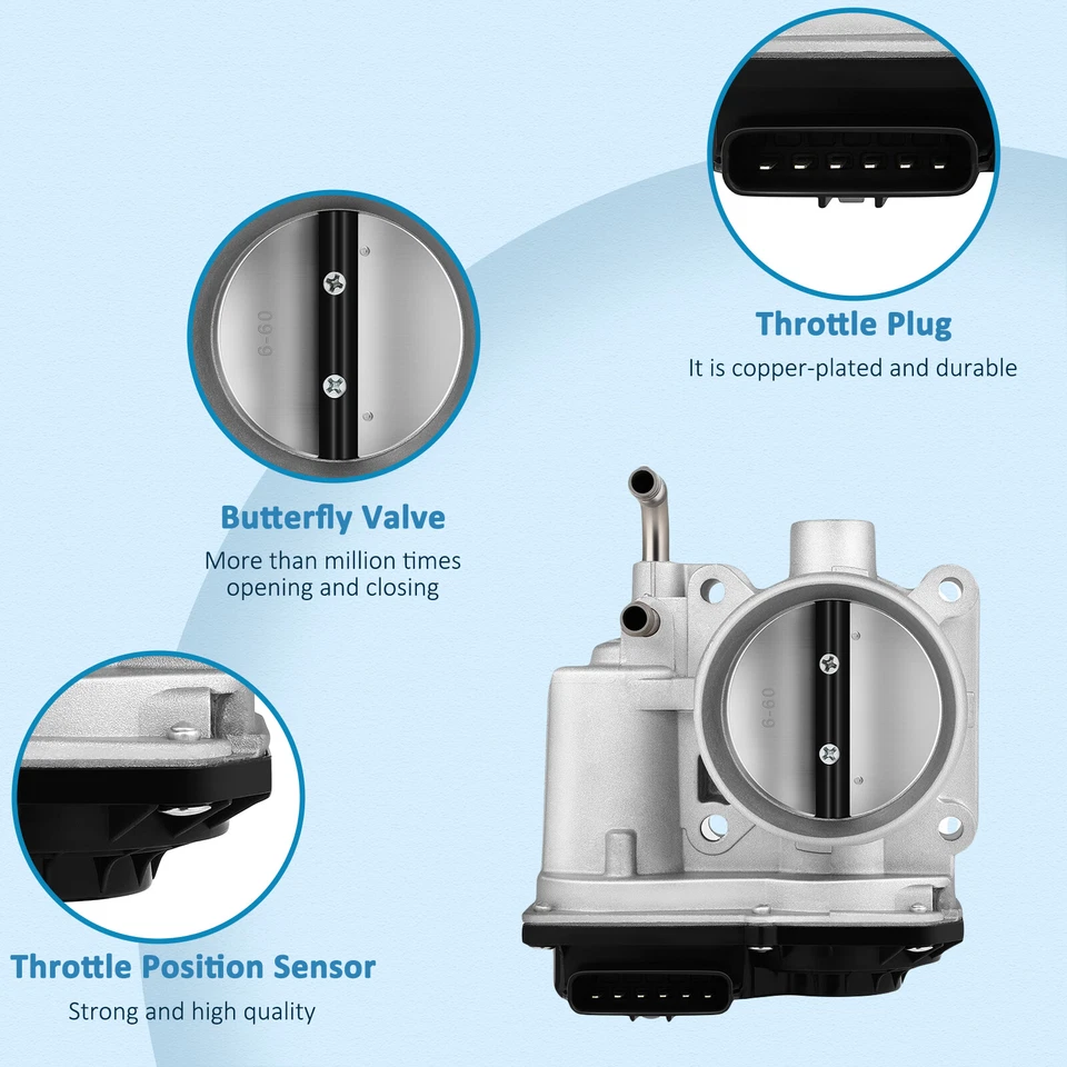 Cuerpo del acelerador 2,5 L para Nissan Altima Frontier NP300 Rogue X-Trail Suzuki Equator Foto 4 de 4