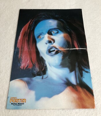 MARILYN MANSON 1999 Poster Swedish Music Magazine OKEJ Rare 1990s