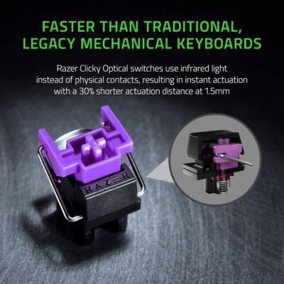 Razer Huntsman Mini Gaming Keyboard Optical Purple Switches RGB US ISO