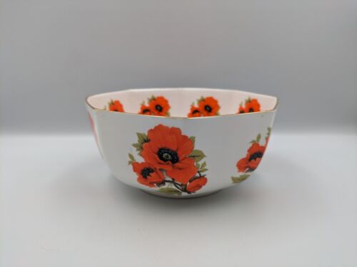 Mac Donald Fine Bone China Poppy Flower Bowl Leicester England Collector Rare - Photo 1/9