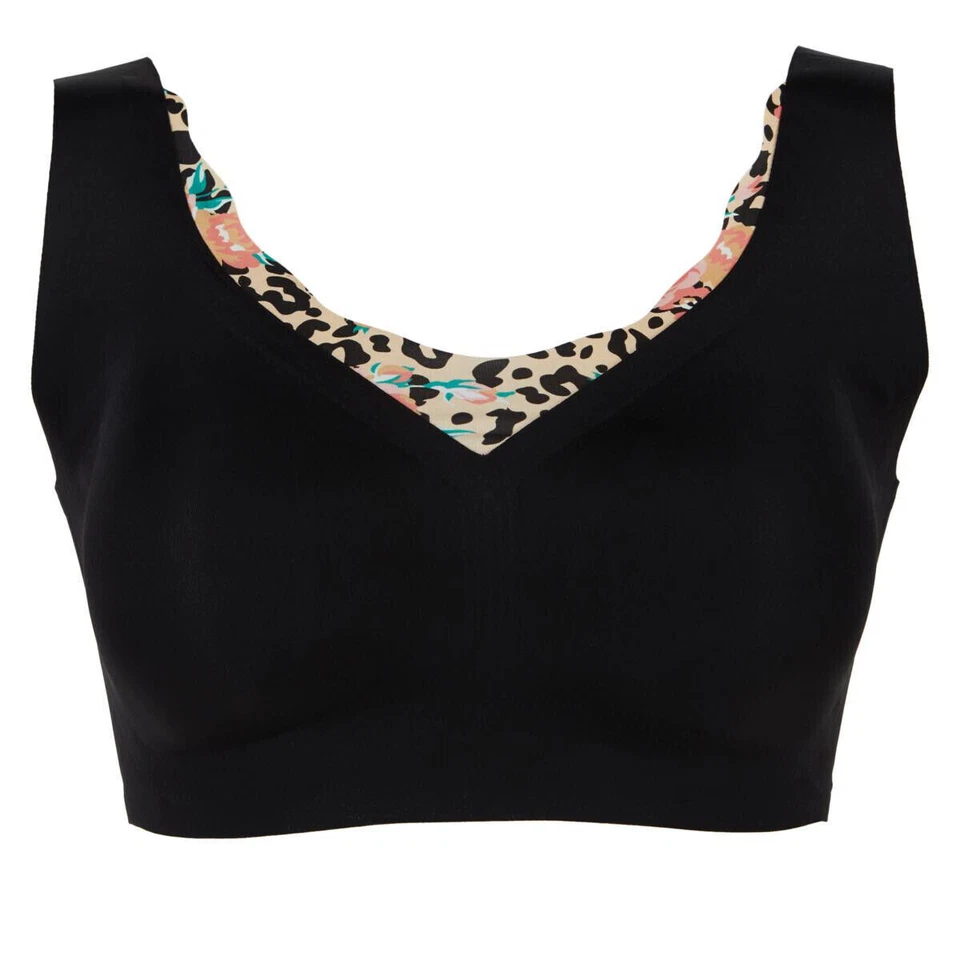 Sujetador Rhonda Shear Pack de 3 Infinity Edge Body, Animal/Negro/Beige, Pequeño Foto 4 de 4