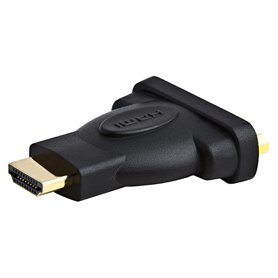 HDMI Male to DVI-D Single Link Female Video Adapter PC Laptop Monitor Gold - Image 2 of 2