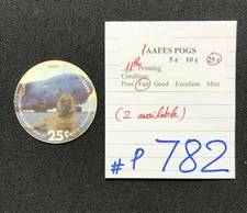 AAFES POGS, 11th Series/Printing,1 POG, 25¢ , #P782, FAIR