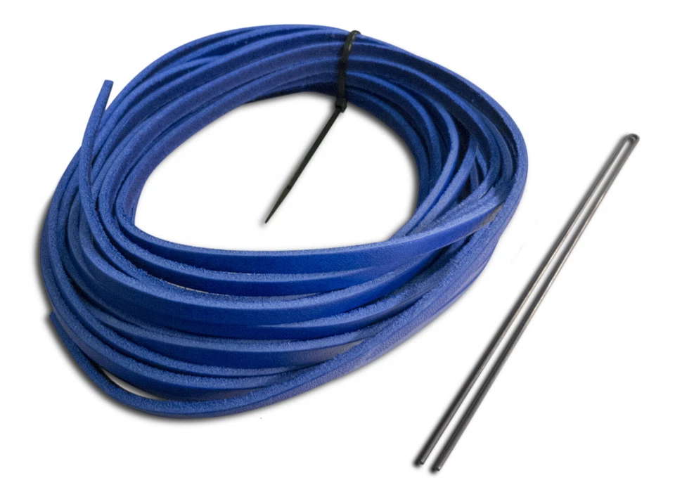 RAWLINGS/TANNERS PREMIUM LEATHER GLOVE LACE 3/16" BY 72" ROYAL BLUE