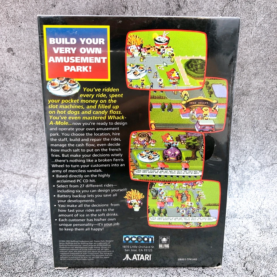 Atari Jaguar Theme Park Designer Series 64 Bit Ocean Game 1995 Sealed New - Image 3 of 4
