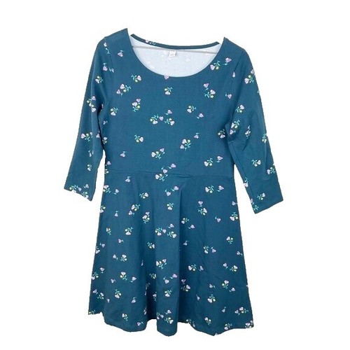 Nine Britton Trinity Knit Scalloped Dress in Navy Floral NWT M | eBay
