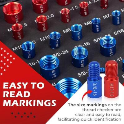 Wondgo Nut & Bolt Thread Checker - 44PCS Independent Assebly Size - View #4