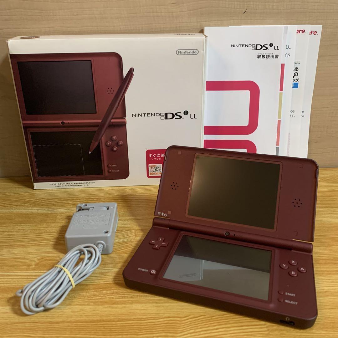 Nintendo DSi XL LL Wine Red Console Stylus Boxed Japanese ver