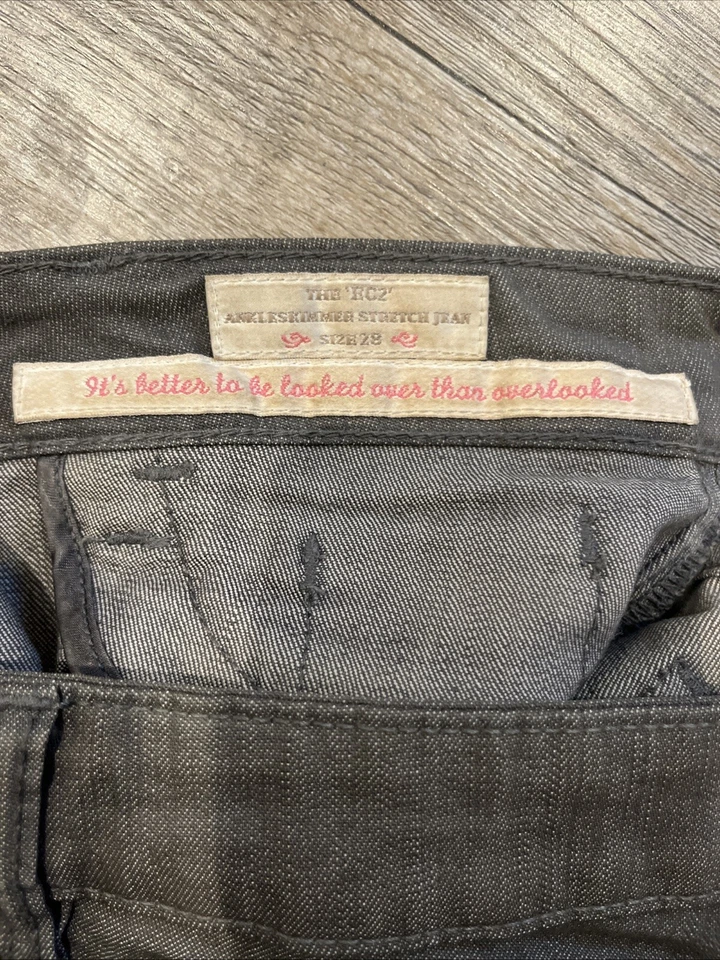 Pantalones de mezclilla para mujer Suzy Radcliffe ajustados grises con cremallera al tobillo talla 28 Foto 4 de 4