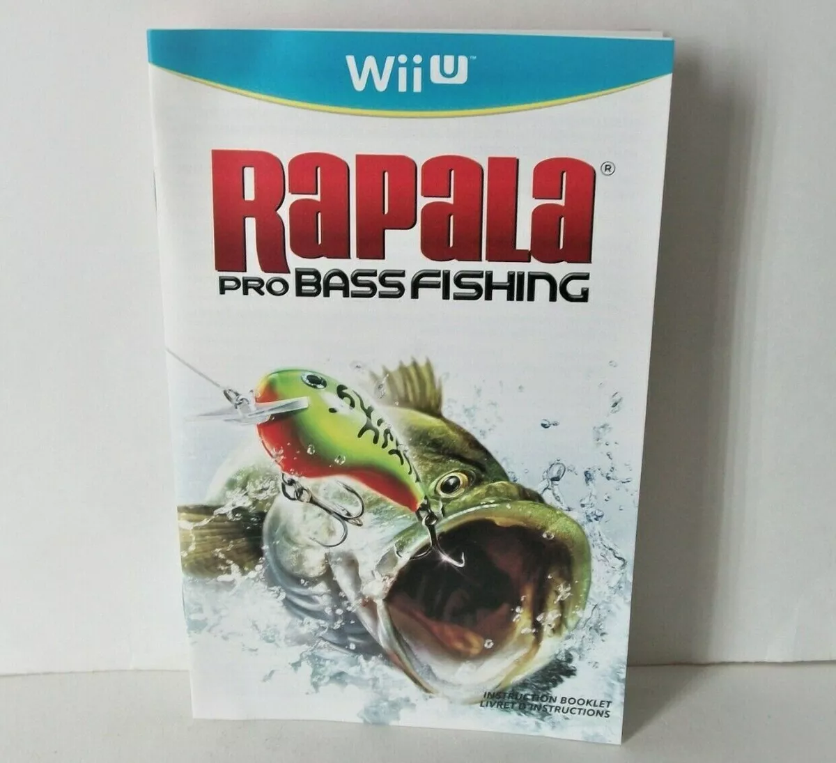 Rapala Pro Bass Fishing Wii U Manual Only NO GAME Nintendo Instruction  Booklet