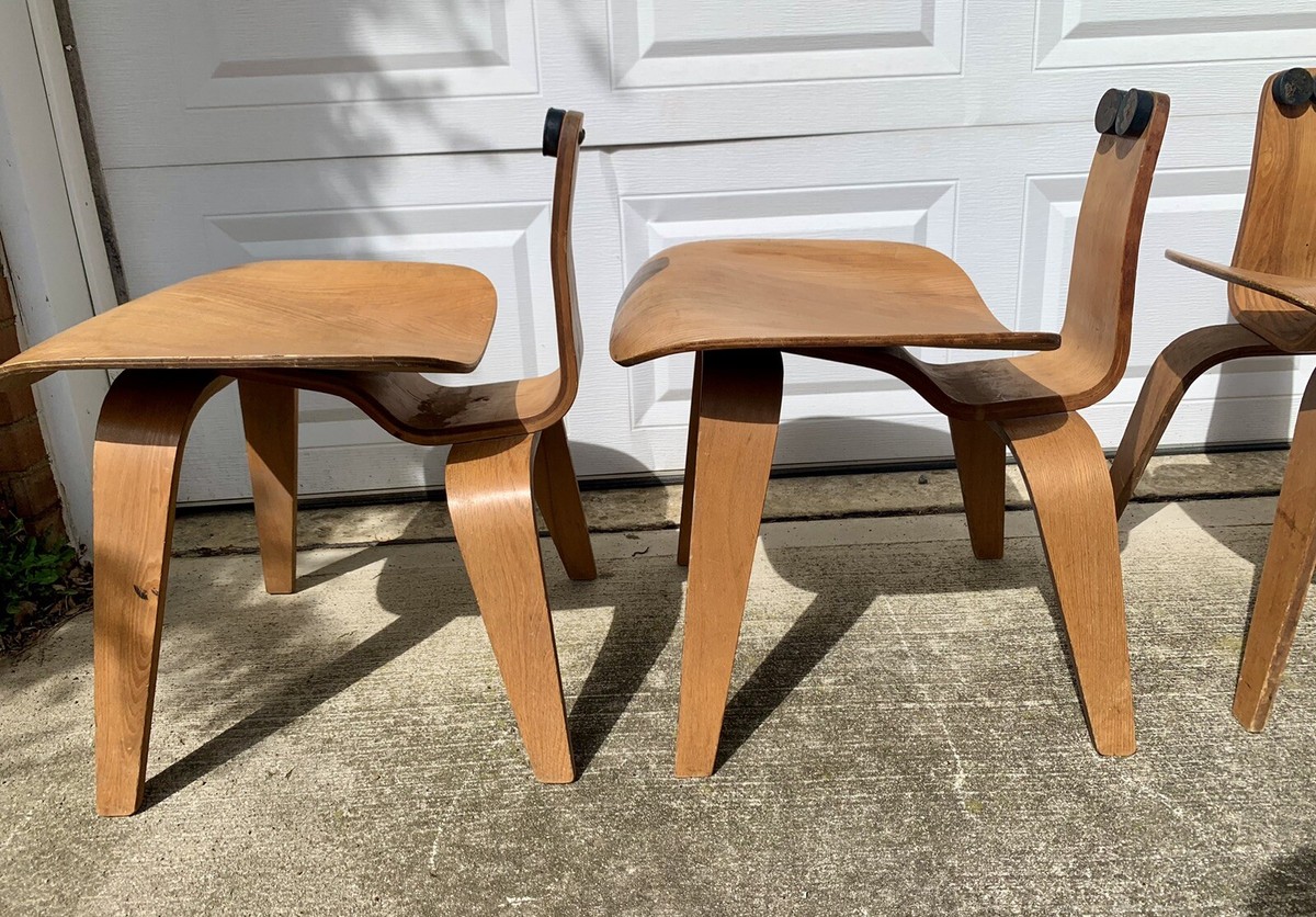 ONE Vintage Herman Miller Eames DCW Molded Plywood Dining ONE Vintage Herman Miller Eames DCW Molded Plywood Dining