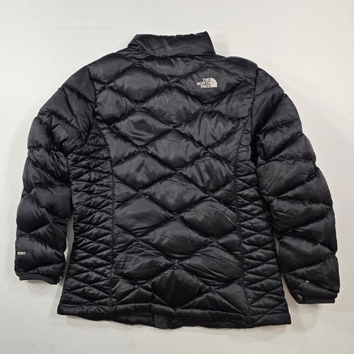 The North Face Goose Down Puffer Jacket Girls XL Black Systems Inner 550 Fill - Picture 3 of 16