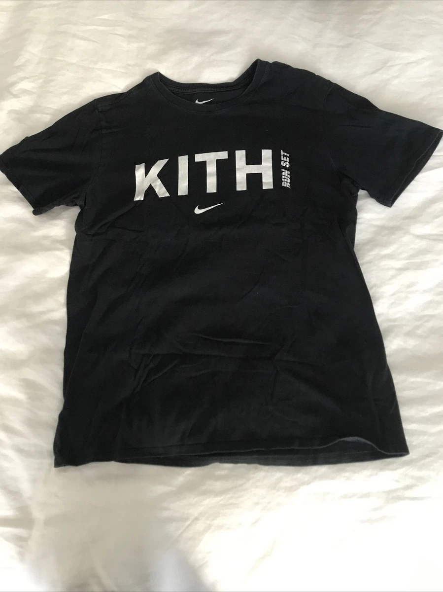 KITH X Nike Run Set Black T Shirt 2 Sided Graphics Men's M | eBay