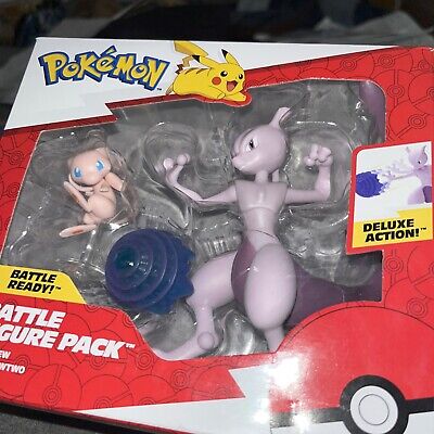 Pokemon Battle Figure Set 2 Pack Mew and Mewtwo Deluxe Action Ready