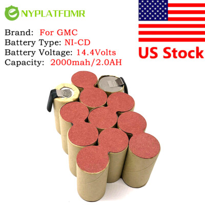 2000mah Battery Recelling Pack For GMC 14.4V Ni-CD NEW 1G144B GTX144100K 3G144B