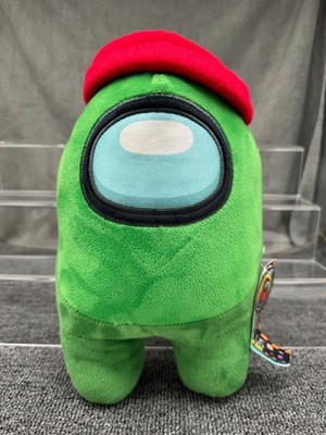 TOIKIDO AMONG US PLÜSCH 12 ZOLL GRÜN MIT ROTER BEANIE MÜTZE WEICHES SPIELZEUG