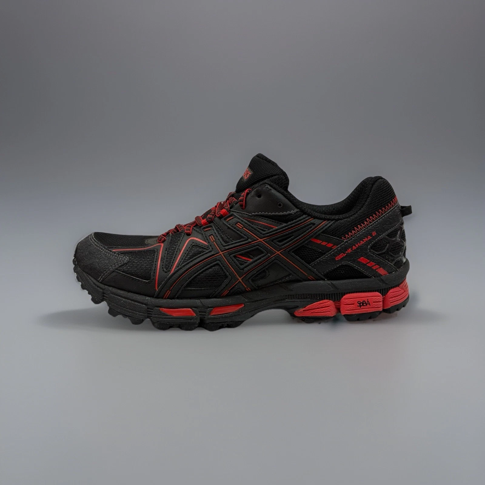 Asics Gel-Kahana 8 Trail Running Shoes Men Size 10 T6L0N DUOMAX Black Red