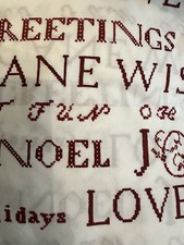 Pottery Barn Holiday Cheer Sentiment Script King sheets Set / 4 Pieces