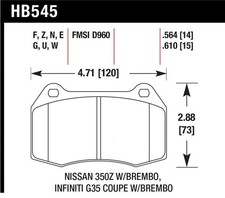 Hawk HB545Z.564 Ceramic Brake Pads for Select...