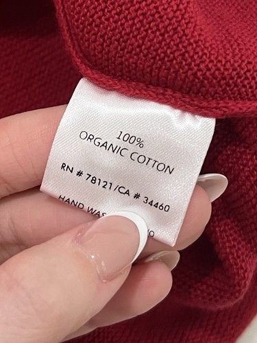 Langer Rollkragenpullover EILEEN FISHER rot Bio-Baumwolle Größe 3X gerippt Dolman - Bild 3 von 6