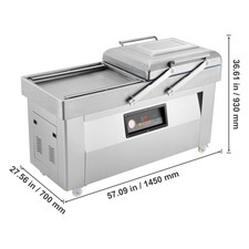 Chamber Vacuum Sealer Commercial Vacuum Sealing Bag Packing Machine 1200W